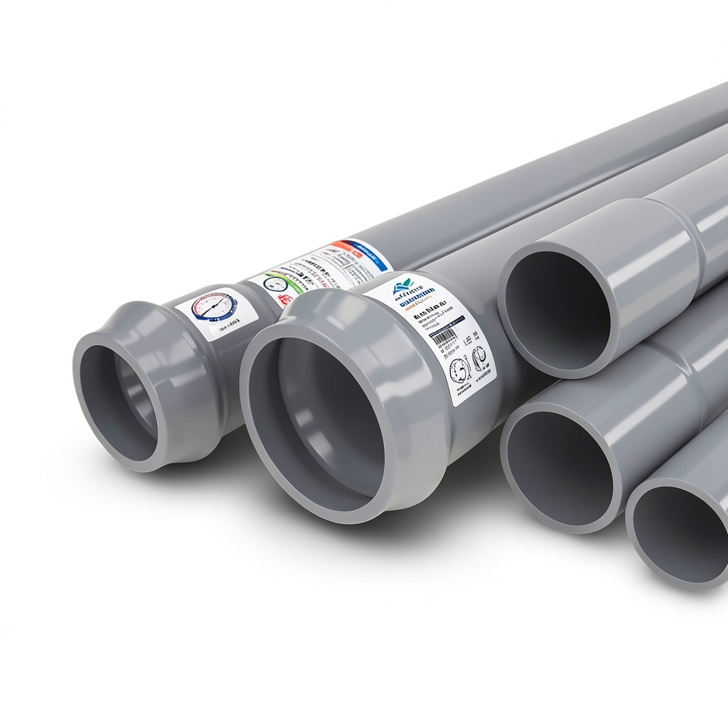 UPVC Pipes Nominal Pressure 8 Bar Outside Diameter 125 mm Thickness 3.9 mm Gray | Al Watania Plastics