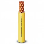 25mm Single Wire 450/750Rated Voltage, Stranded Copper Conductor, Heat Resistant PVC Insulated, Yellow Color | Alfanar