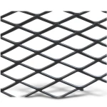 Hot Rolled Black Steel Expanded Metal Mesh Khaleeji 1.4 mm Thick 1.22m Width 1m Length