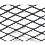 Hot Rolled Black Steel Expanded Metal Mesh Khaleeji 1.4 mm Thickness 1.22 m Width 6 m Length