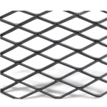 Hot Rolled Black Steel Expanded Metal Mesh Khaleeji 1.4 mm Thick 1.22m Width 1m Length