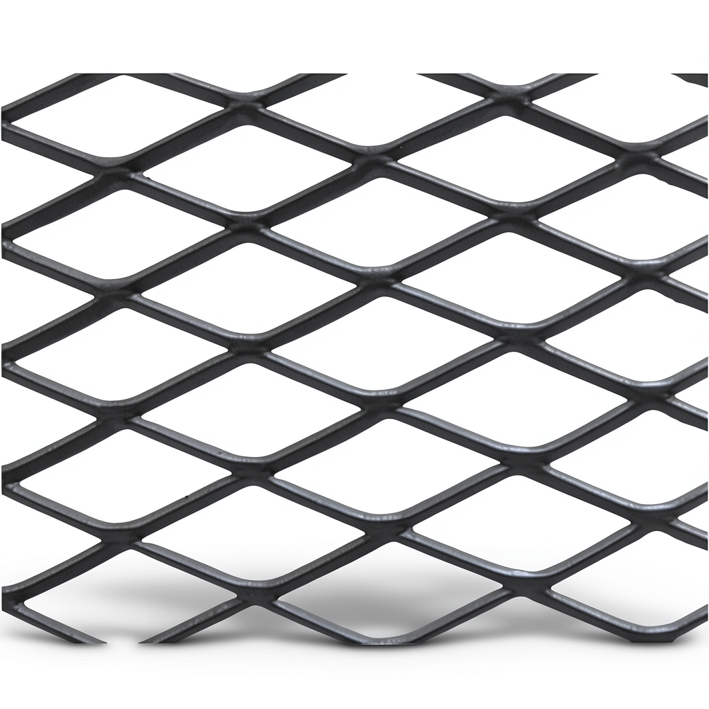 Hot Rolled Black Steel Expanded Metal Mesh Khaleeji 1.5 mm Thick 1.22x1 m