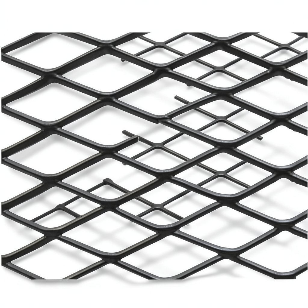 Hot Rolled Steel Expanded Metal Mesh 1.7 mm Thickness 1.22x4 m Black
