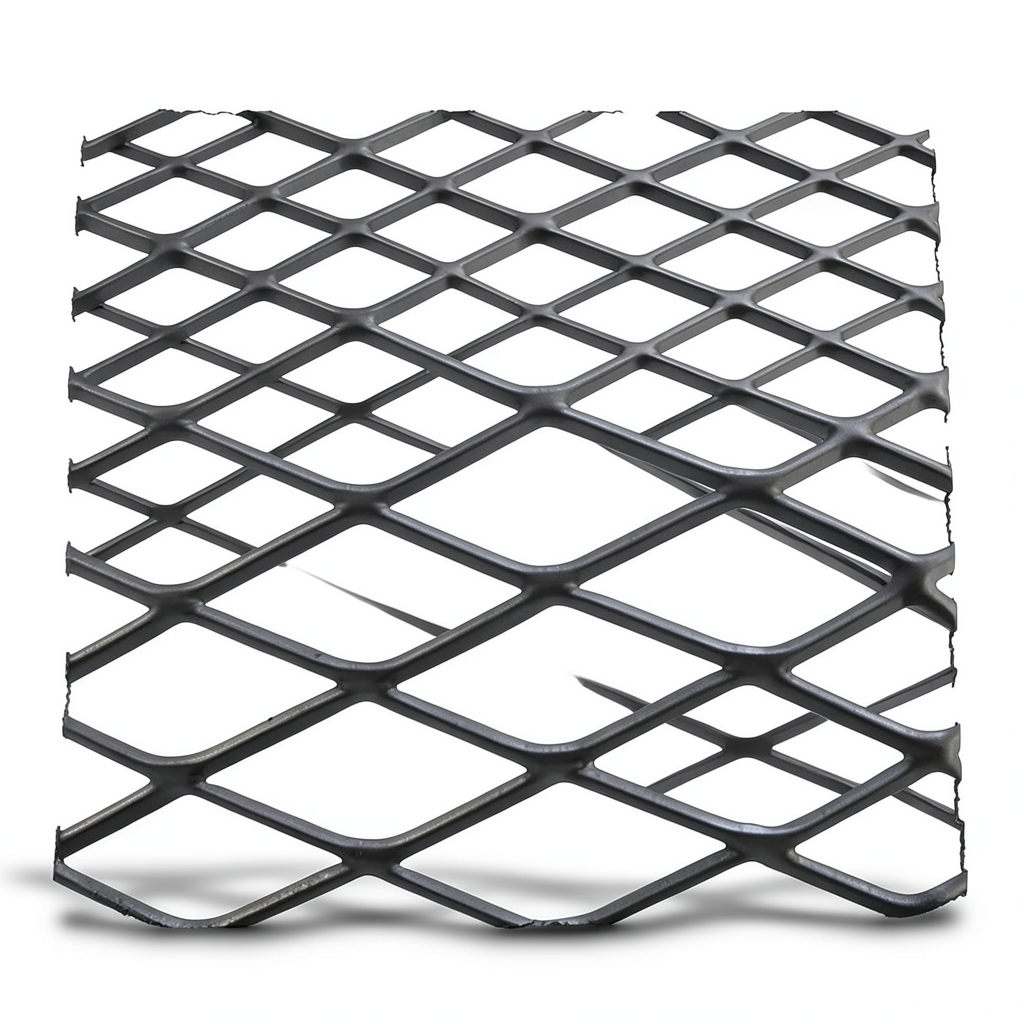 Hot Rolled Steel Expanded Metal Mesh Khaleeji 1.5 mm Thickness 1.22x4 m Black