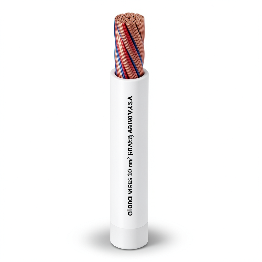 Alfanar 10mm² Stranded Copper Electrical Wire 450/750V Heat Resistant PVC Insulation Fixed Installation