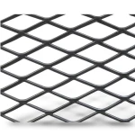 Hot Rolled Black Steel Expanded Metal Mesh Khaleeji 1.5 mm Thick 1.22x1 m
