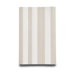 ورق حائط ايطالي تصميم مقلم لون بيج، مقاس 10 م×0.53 م