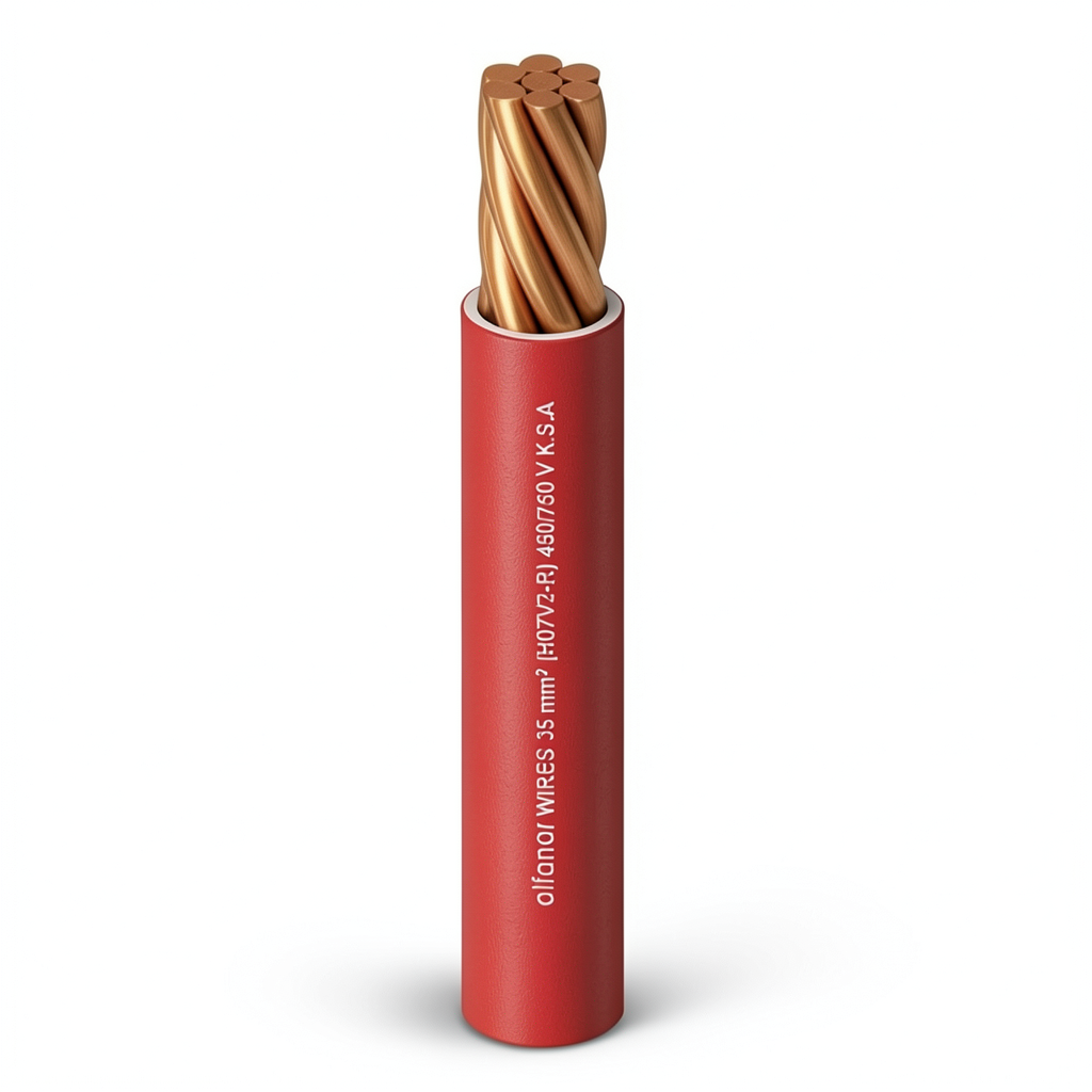 Stranded Electric Wire 400 sq mm 450/750V Copper Conductor 3.15mm Diameter Heat Resistant PVC Insulation | Al Fanar