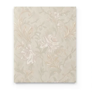 Floral Wall Covering 10m x 1.06m Beige Color, Model 81421