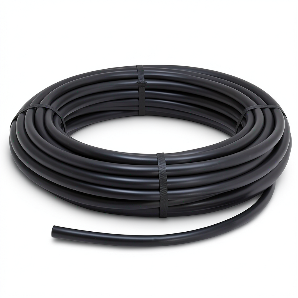 لفة أنابيب بلاستيك HDPE ضغط اسمي 6 بار PE 63 قطر خارجي 110 مم SDR 17.6 لون أسود
