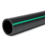 HDPE Polyethylene Pipe Nominal Pressure 4 Bar PE63 OD 355 mm SDR 26 Black with Green Stripes