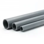 انابيب UPVC الجودة ضغط 160 PSI  مقاس 6 إنش سمك 6.5 مم لون رمادي