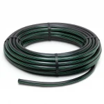 لفة أنابيب HDPE ضغط  9.8 بار [PE 63] قطر خارجي 20 مم  SDR 9  لون اسود مع خط اخضر | مصنع المنى