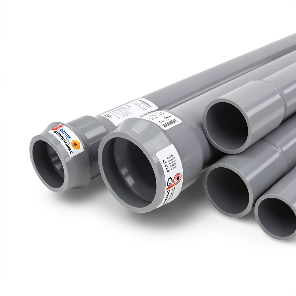 UPVC Pipes Nominal Pressure 6 Bar Outside Diameter 630 mm Thickness 15.4 mm Gray | Al Watania Plastics