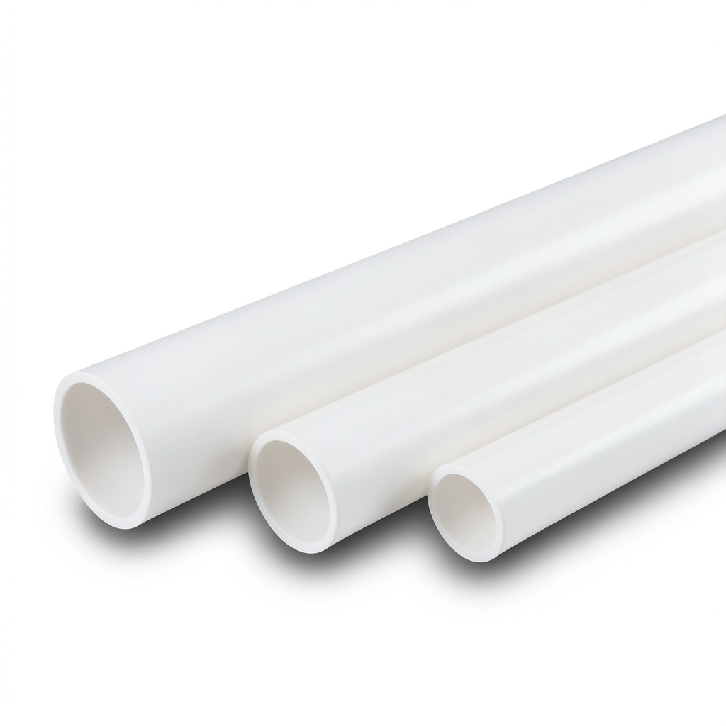 مواسير UPVC جدول 40 مقاس 0.5 إنش سمك 2.77 مم أبيض