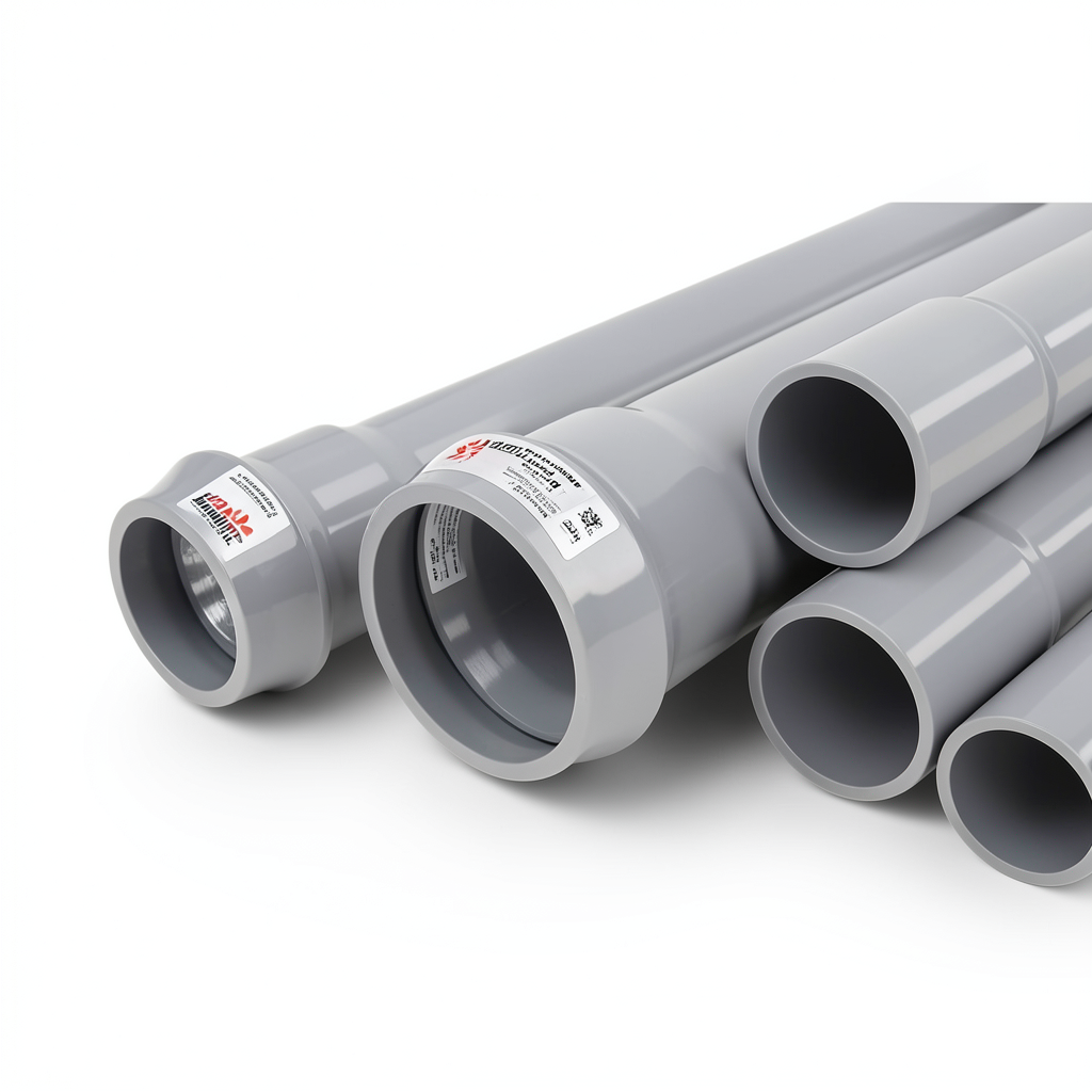 UPVC Pipes Nominal Pressure 6 Bar Outside Diameter 800 mm Thickness 19.6 mm Gray | Al Watania Plastics