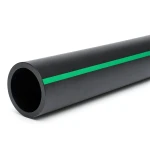 HDPE Polyethylene Pipe Nominal Pressure 4 Bar PE63 OD 355 mm SDR 26 Black with Green Stripes