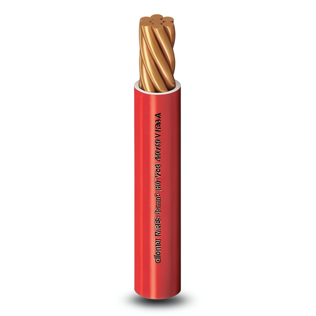 Stranded Electrical Wire 500mm 450/750V Copper 3.38mm Diameter Heat Resistant PVC Insulated | Al Fanar