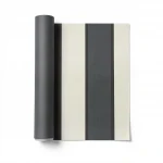 Italian Wallpaper Dark Gray With Beige Color Striped Design, Size 10mx0.70m, Model rc17036