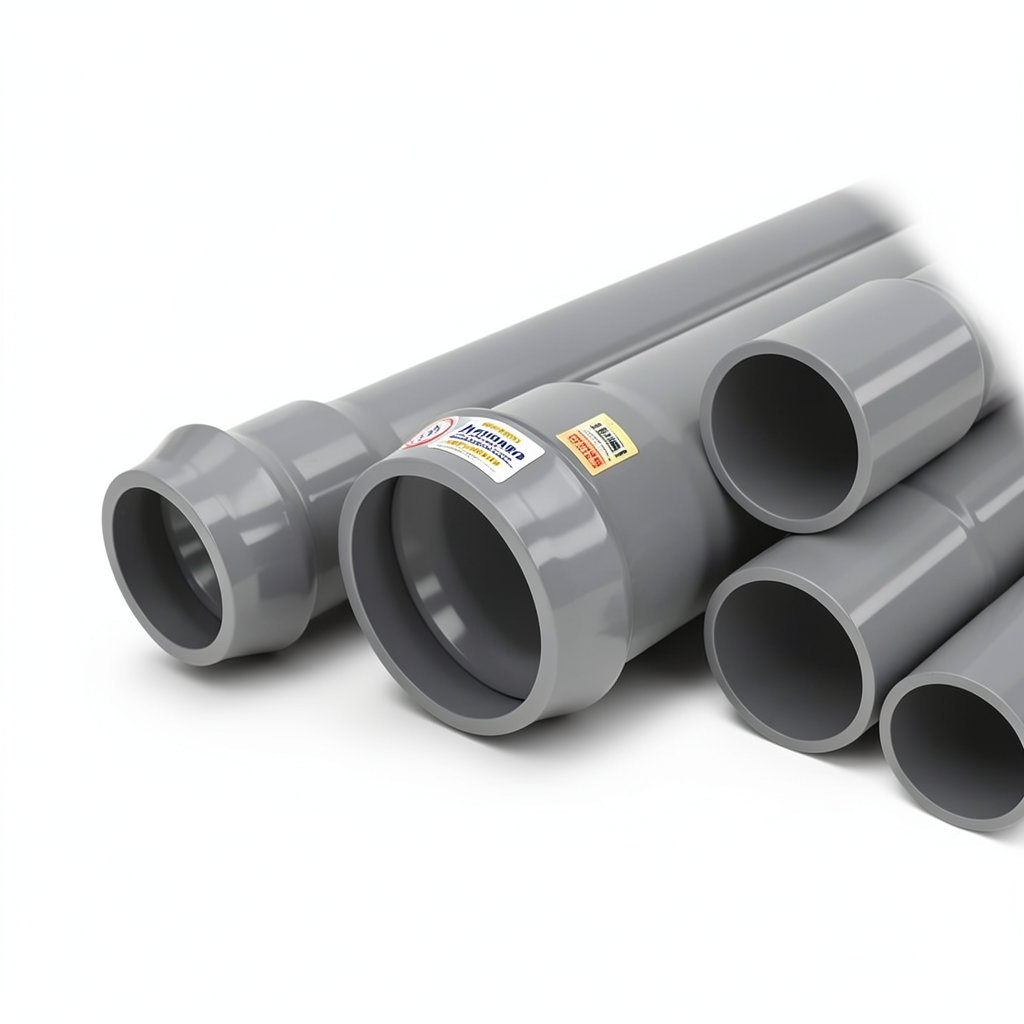 UPVC Pipes Nominal Pressure 6 Bar Outside Diameter 450 mm Thickness 11.0 mm Gray | Al Watania Plastics