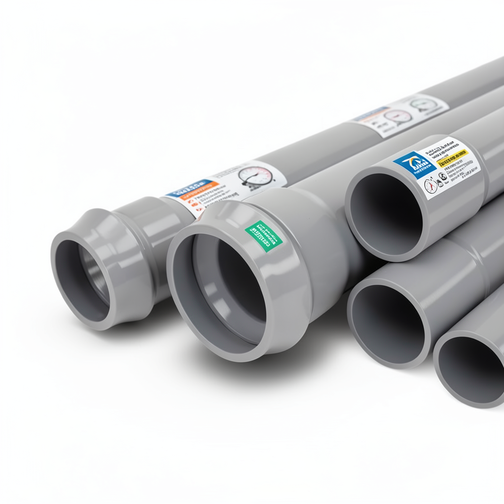 UPVC Pipes Nominal Pressure 8 Bar Outside Diameter 500 mm Thickness 15.3 mm Gray | Al Watania Plastics