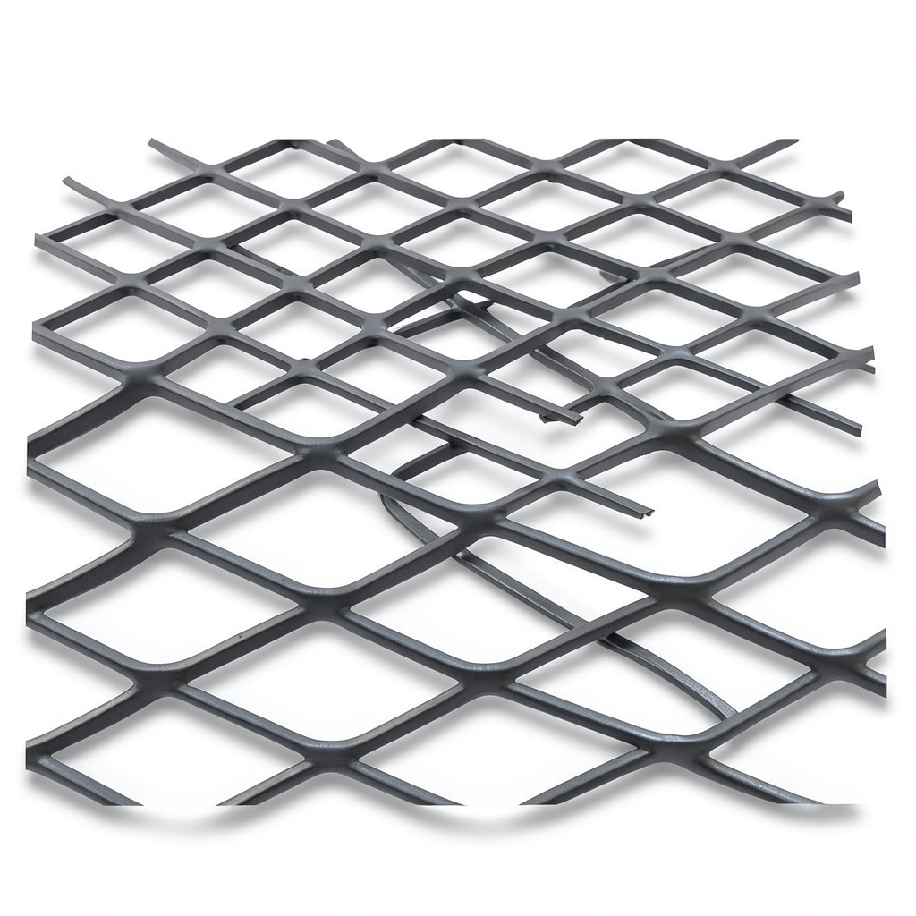 Hot Rolled Black Steel Expanded Metal Mesh Khaleeji 1.7 mm Thickness 1.22 m Width 7 m Length