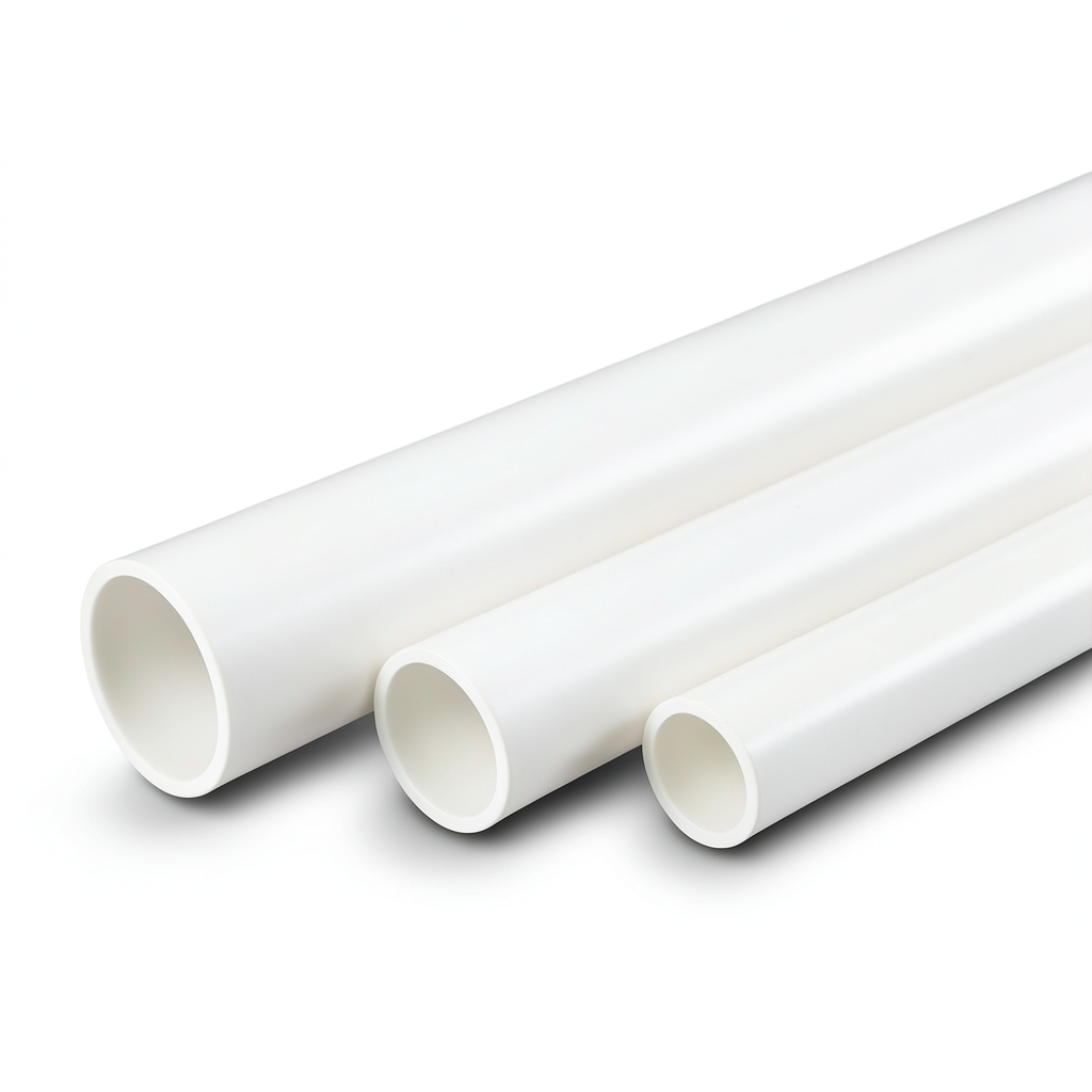 مواسير UPVC جدول 40 مقاس 1 إنش سمك 3.38 مم لون أبيض