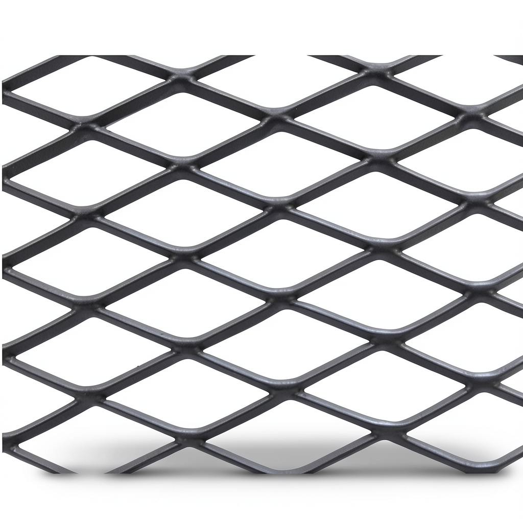 Hot Rolled Black Steel Expanded Metal Mesh Khaleeji 1.8 mm Thickness 1.22m Width 5m Length