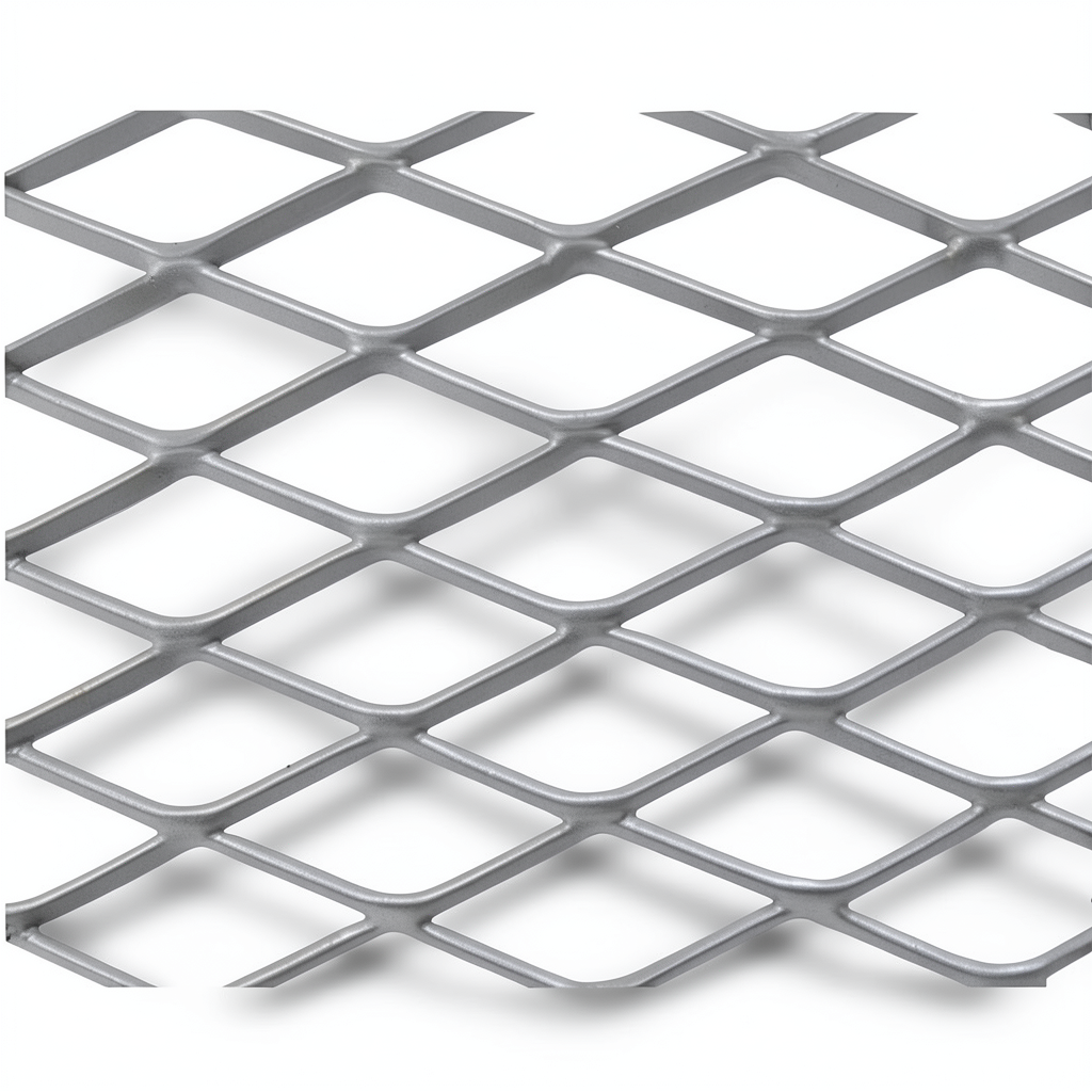 Hot Rolled Steel Expanded Metal Mesh Khaleeji 1.8 mm Thickness 1.22m Width 1m Length