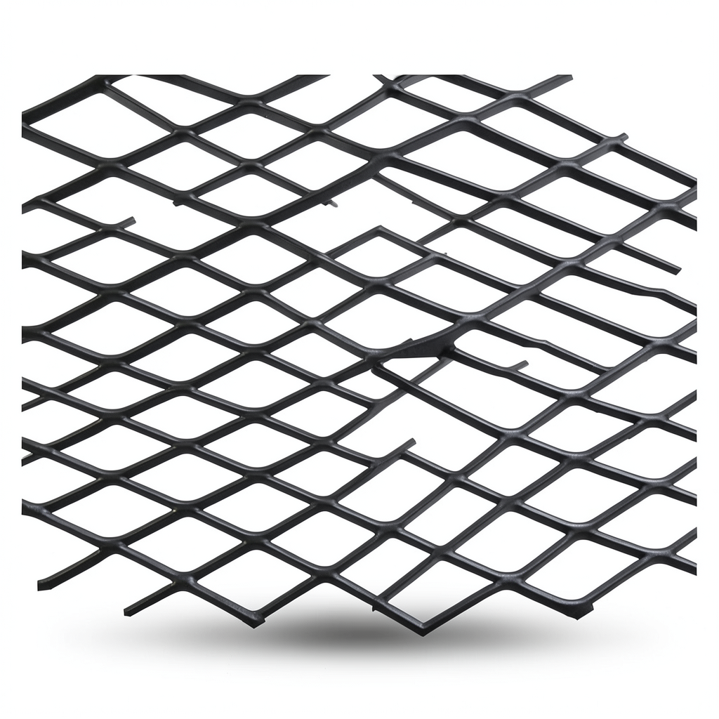 Hot Rolled Black Steel Expanded Metal Mesh Khaleeji 1.8 mm Thickness 1.22 m Width 4 m Length