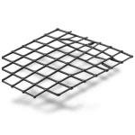 Hot Rolled Black Steel Expanded Metal Mesh Khaleeji 1.8 mm Thickness 1.22m Width 6m Length