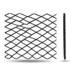 Hot Rolled Black Steel Expanded Metal Mesh Khaleeji 2 mm Thickness 6 m Length 1.22 m Width