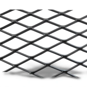 Hot Rolled Steel Expanded Metal Mesh 2.3 mm Thickness 1.22m Width 1m Length, Black