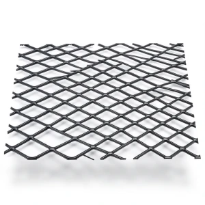 Hot Rolled Steel Expanded Metal Mesh 2.3 mm Thickness 1.22m Width 3m Length, Black