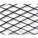 Hot Rolled Steel Expanded Metal Mesh 2.3 mm Thickness 1.22m Width 5m Length, Black