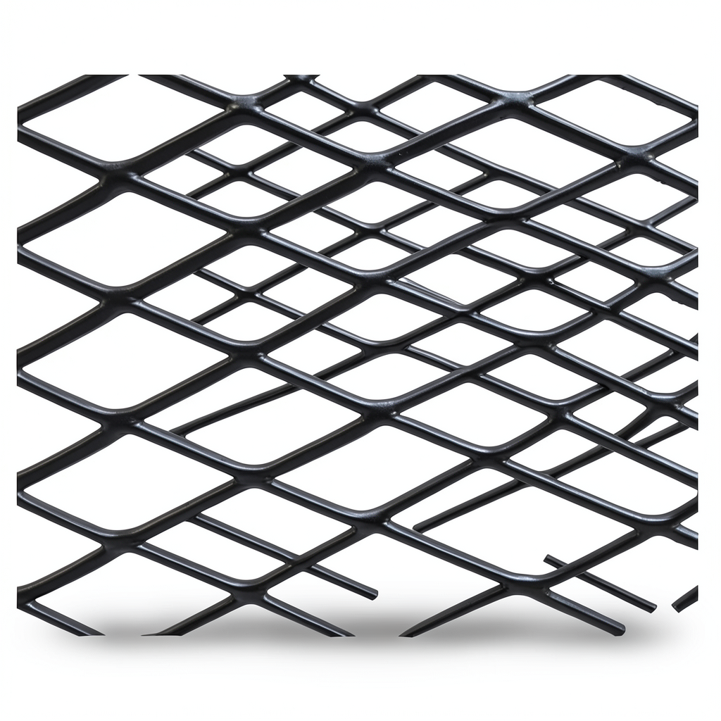 Hot Rolled Black Steel Expanded Metal Mesh Khaleeji 2 mm Thickness 1.22m Width 7m Length