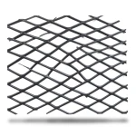 Hot Rolled Black Steel Expanded Metal Mesh Khaleeji 1.8 mm Thickness 1.22 m Width 4 m Length