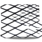Hot Rolled Steel Expanded Metal Mesh 2.3 mm Thickness 1.22m Width 1m Length, Black