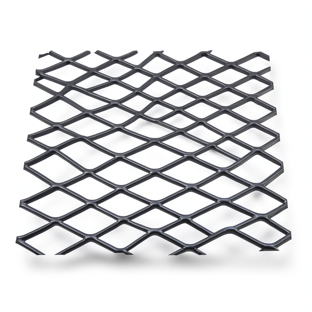 Hot Rolled Black Steel Expanded Metal Mesh Khaleeji 2.3 mm Thickness 1.22 m Width 2 m Length