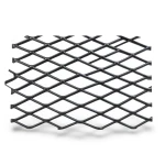 Hot Rolled Steel Expanded Metal Mesh 2.3 mm Thickness 1.22m Width 3m Length, Black