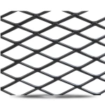 Hot Rolled Steel Expanded Metal Mesh 2.3 mm Thickness 1.22m Width 5m Length, Black