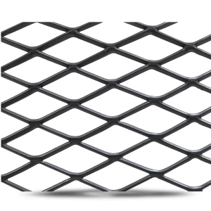 Hot Rolled Steel Expanded Metal Mesh 2.3 mm Thickness 1.22m Width 5m Length, Black