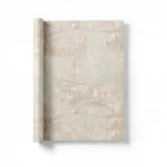 Italian Wallpaper Beige Color Modern Design, Size 10mx1.06m, Model 81705
