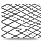 Hot Rolled Steel Expanded Metal Mesh 2.3 mm Thickness 1.22m Width 3m Length, Black