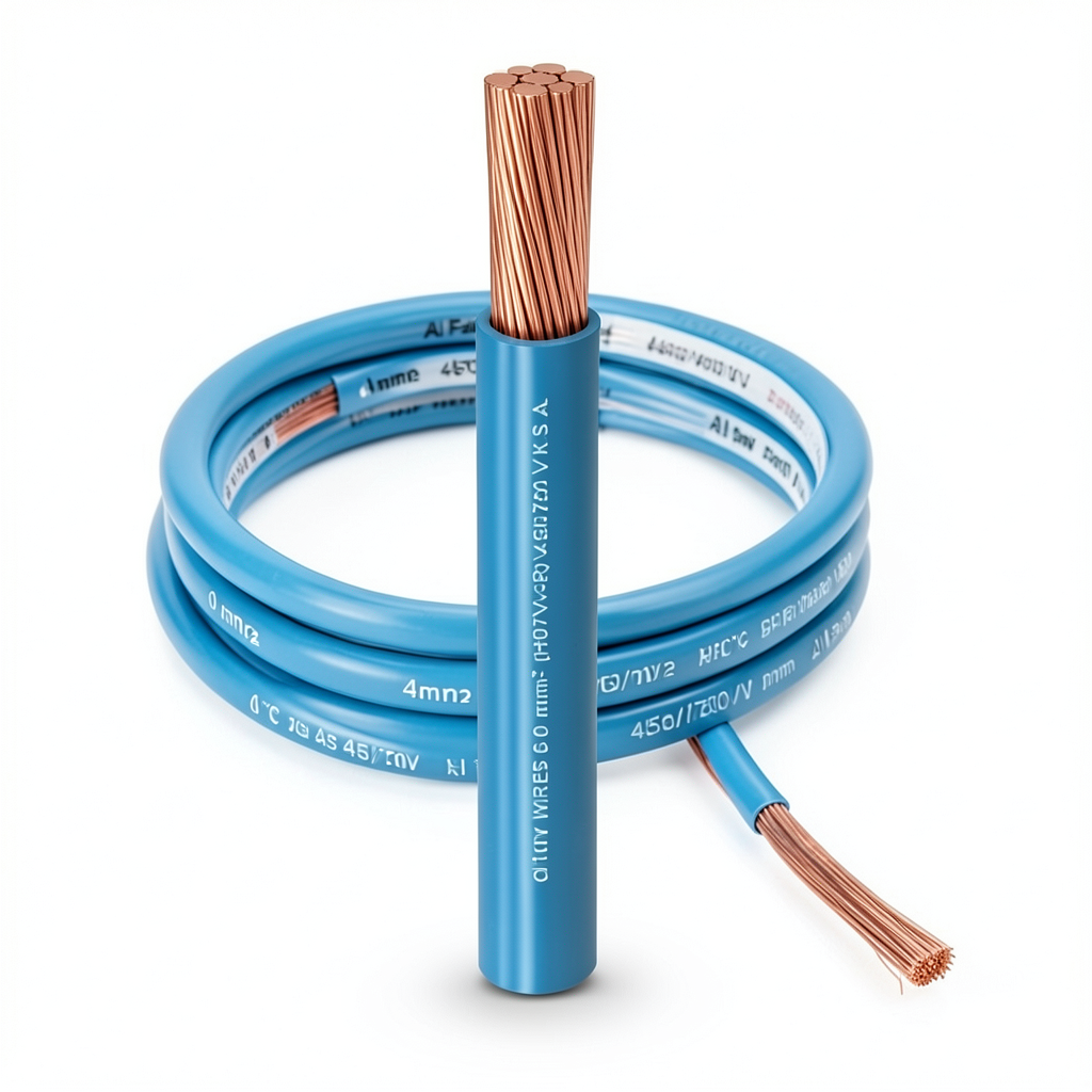 Stranded Copper Single Electric Wire 4 sq mm Heat Resistant PVC Insulation, 450/750 V | Al Fanar