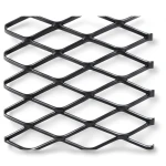 Hot Rolled Steel Expanded Metal Mesh 2.3 mm Thickness 1.22m Width 5m Length, Black