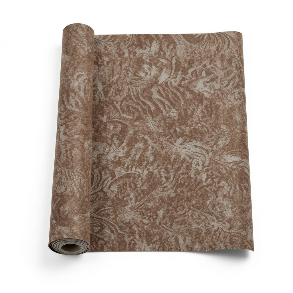 Italian Wallpaper Pattern Design 10m x 1.06m, Brown Color, Model 81434