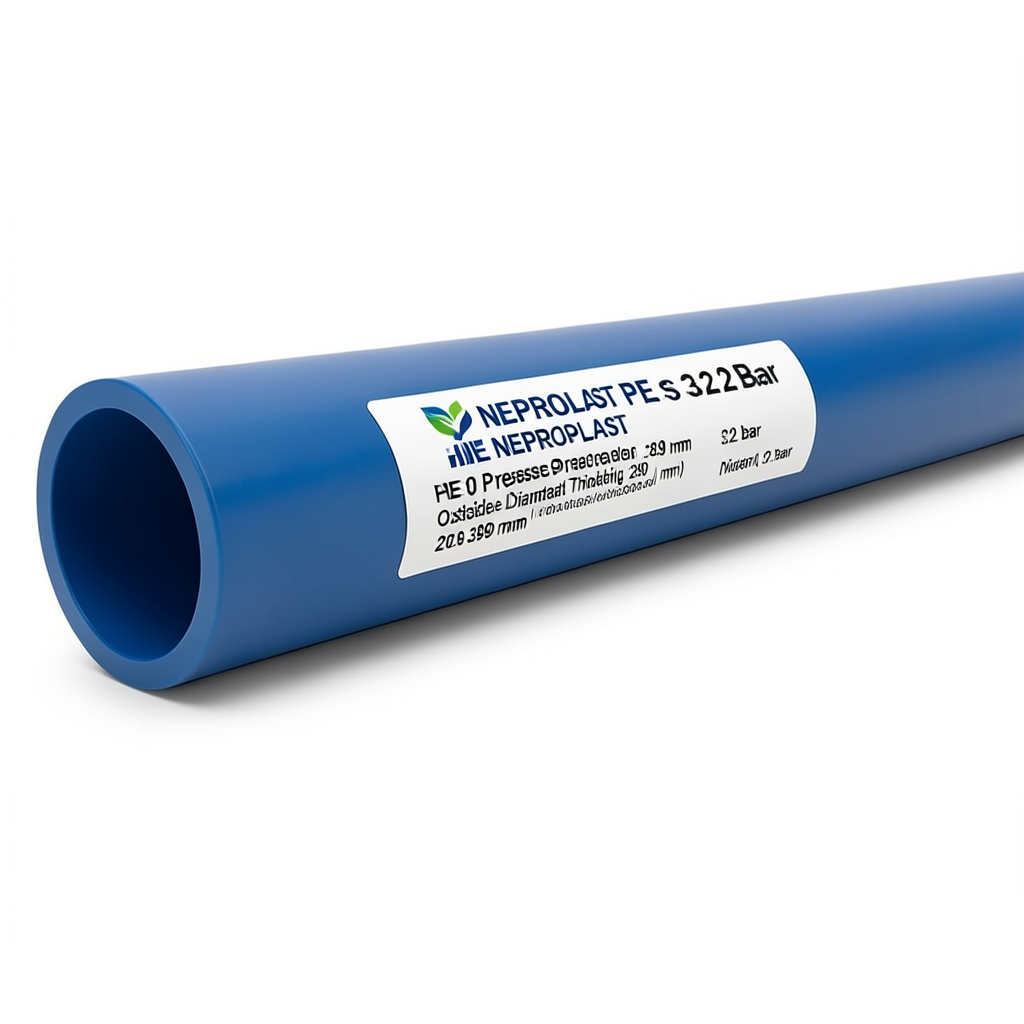 مواسير HDPE PE 80 ضغط 3.2 بار قطر خارجي 280 مم سمك 6.9 مم لون أزرق | نيبروبلاست