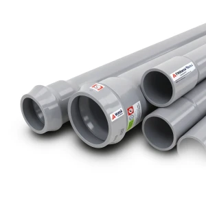 UPVC Pipes Nominal Pressure 20 Bar Outside Diameter 225 mm Thickness 16.6 mm Gray | Al Watania Plastics