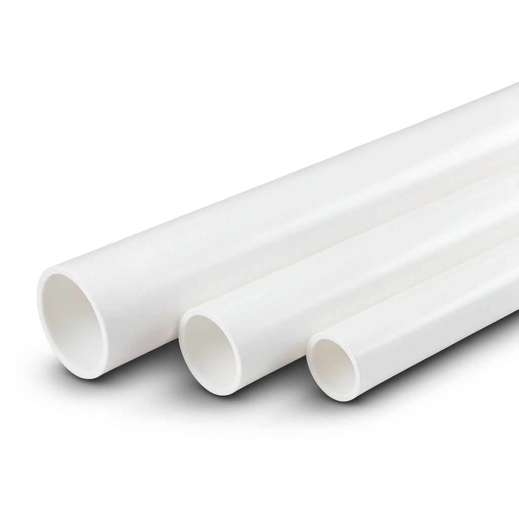 مواسير UPVC جدول 40 مقاس 2 إنش سمك 3.91 مم لون أبيض